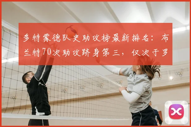 多特蒙德队史助攻榜最新排名：布兰特70次助攻跻身第三，仅次于罗伊斯与莫勒